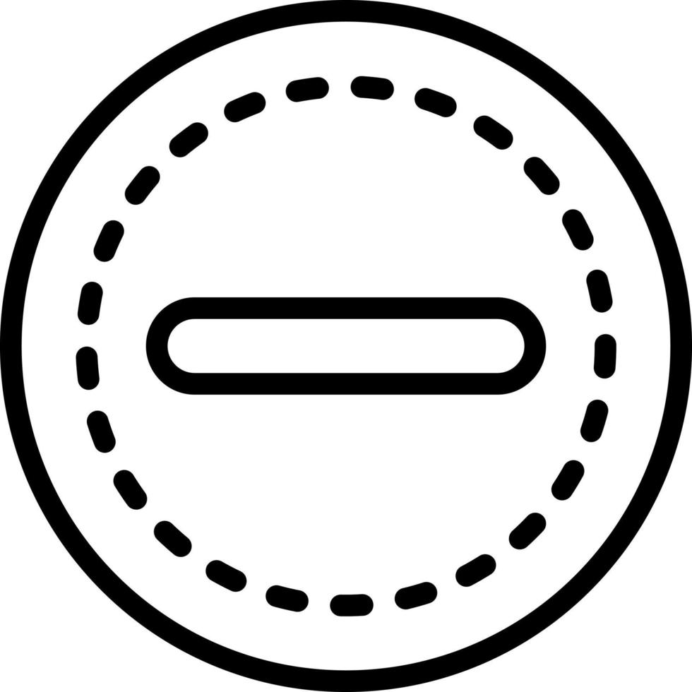linea icona per negativo vettore