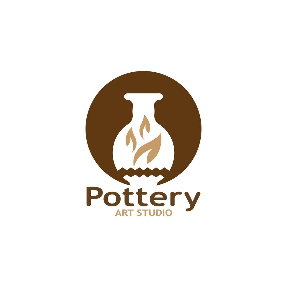 ceramica arte studio logo vettore modello illustrazione