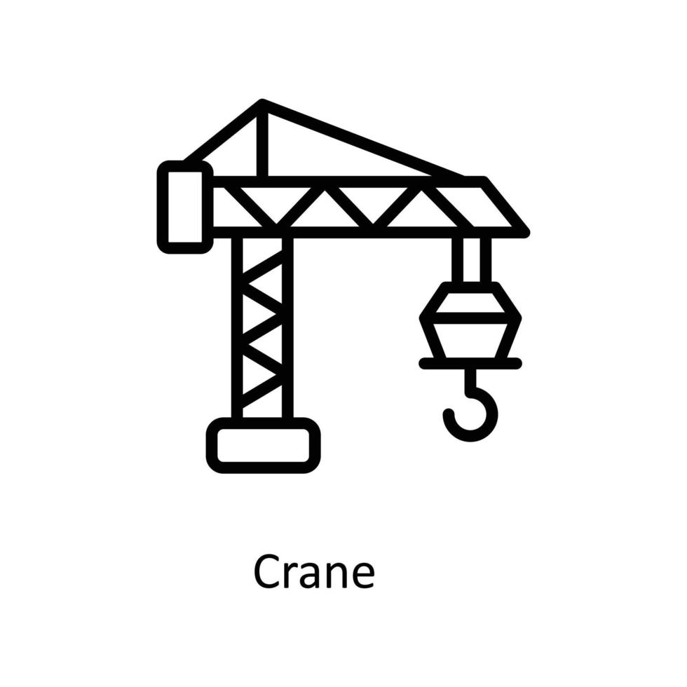 gru vettore schema icone. semplice azione illustrazione azione