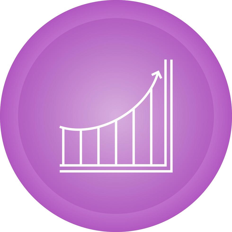 crescente grafico vettore icona