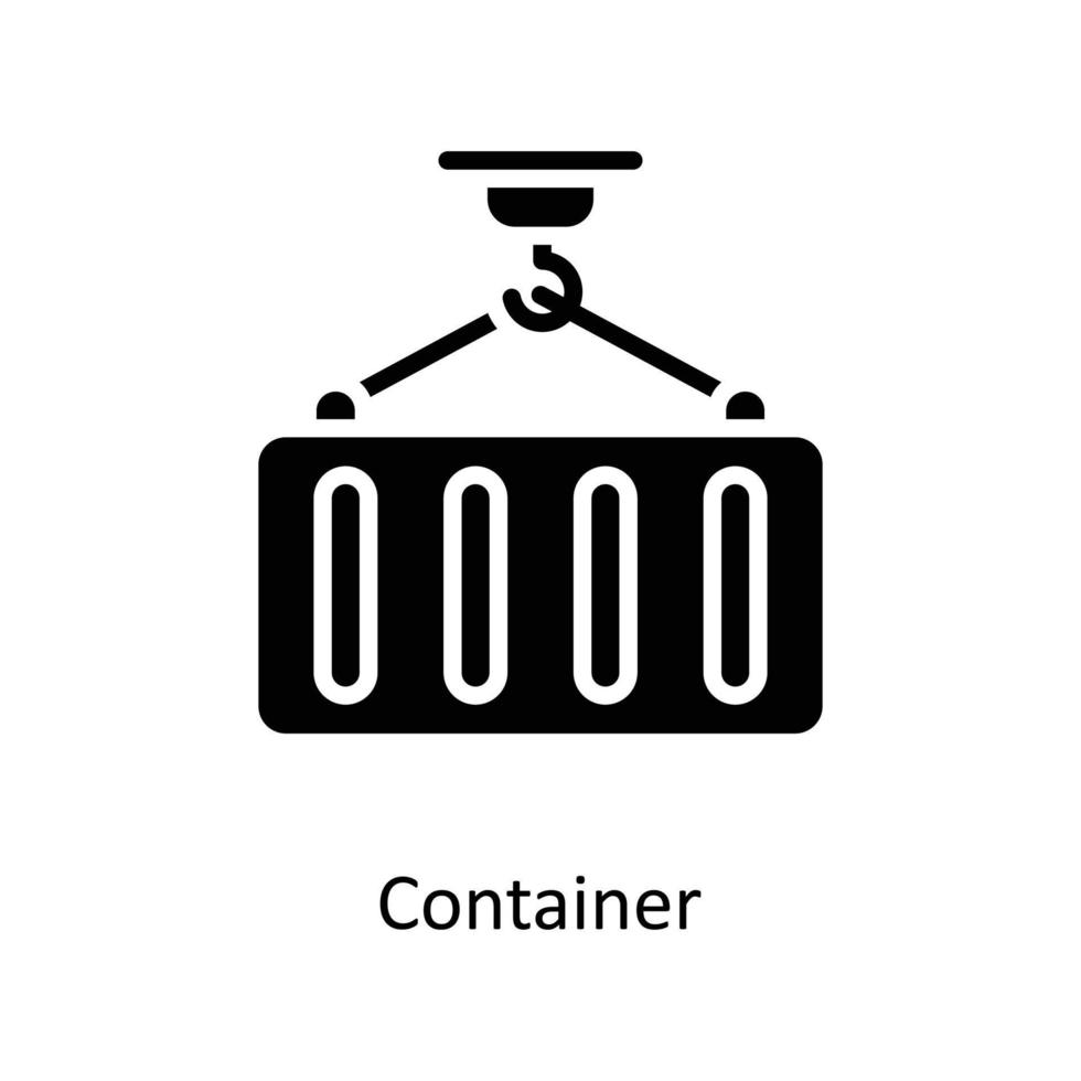 contenitore vettore solido icone. semplice azione illustrazione azione