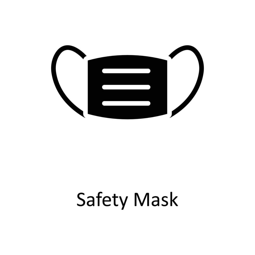sicurezza maschera vettore solido icone. semplice azione illustrazione azione