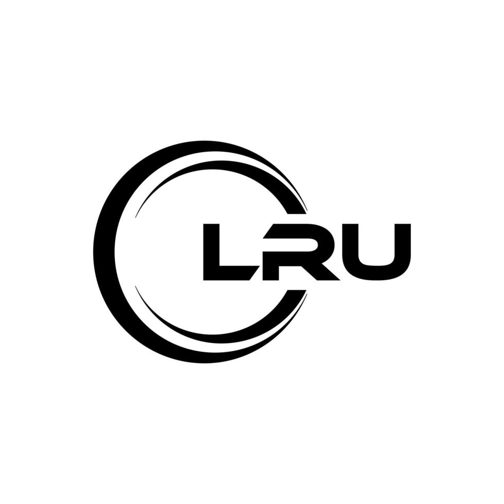 lru lettera logo design nel illustrazione. vettore logo, calligrafia disegni per logo, manifesto, invito, eccetera.