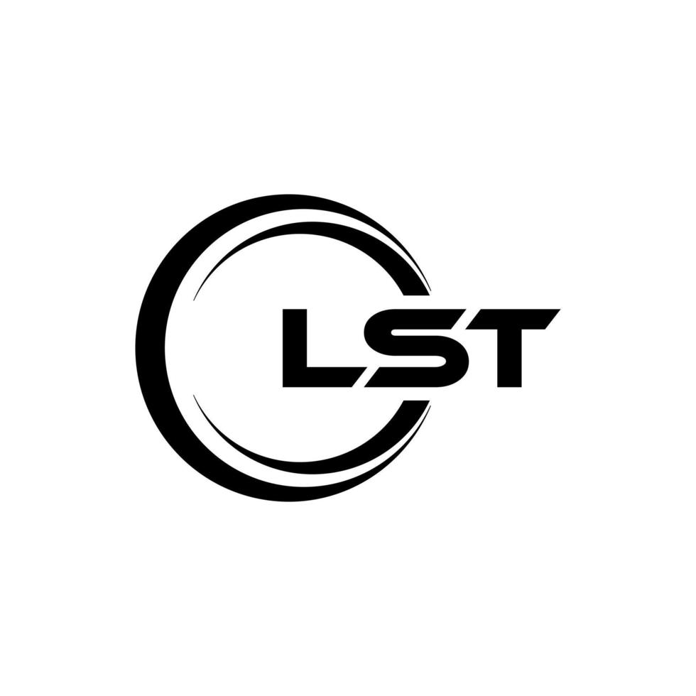 lst lettera logo design nel illustrazione. vettore logo, calligrafia disegni per logo, manifesto, invito, eccetera.
