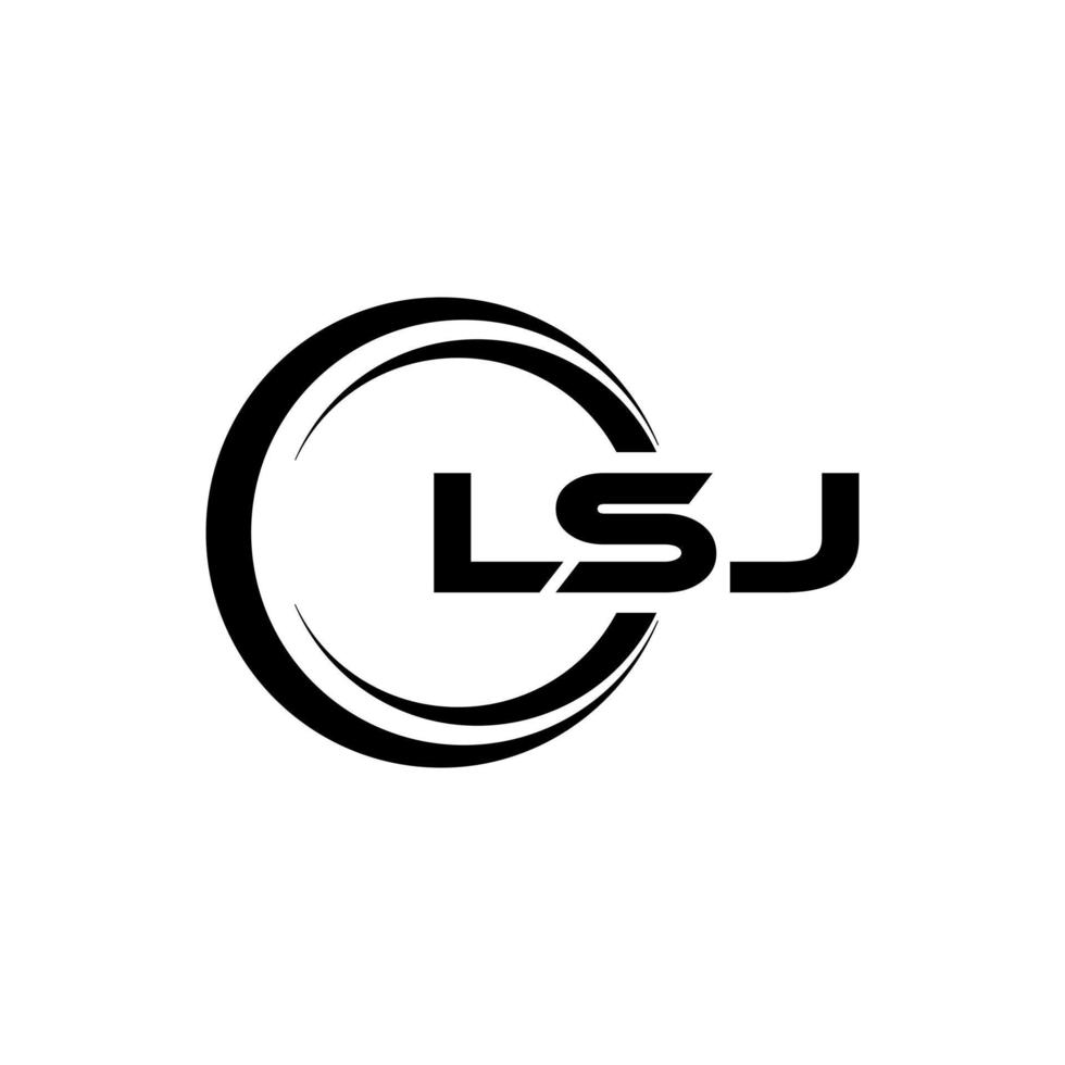 lsj lettera logo design nel illustrazione. vettore logo, calligrafia disegni per logo, manifesto, invito, eccetera.