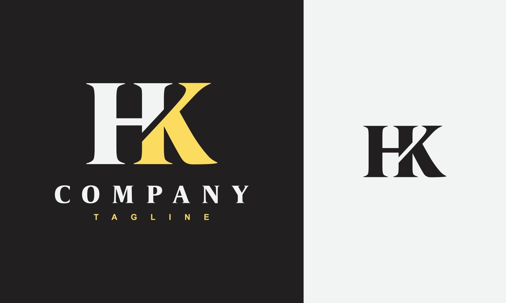 lusso monogramma lettera HK logo vettore
