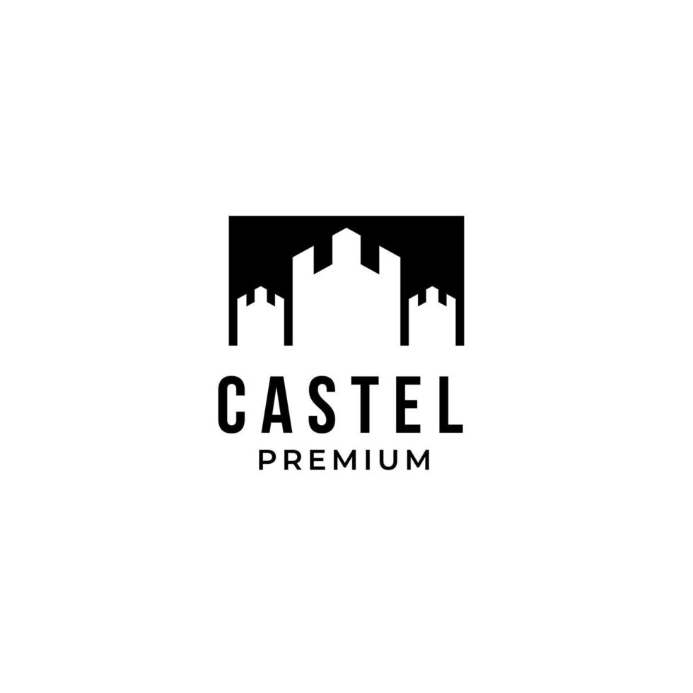 vettore castello logo design concetto illustrazione idea