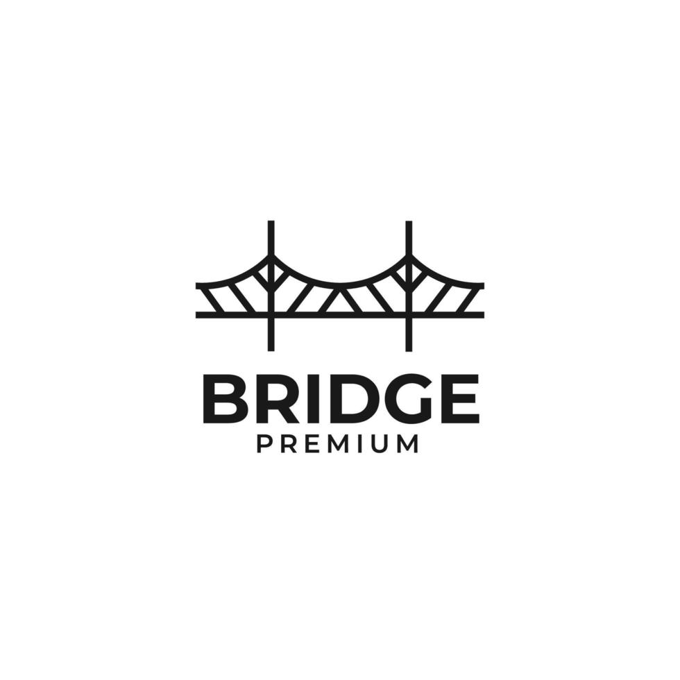 vettore ponte logo design concetto modello illustrazione idea