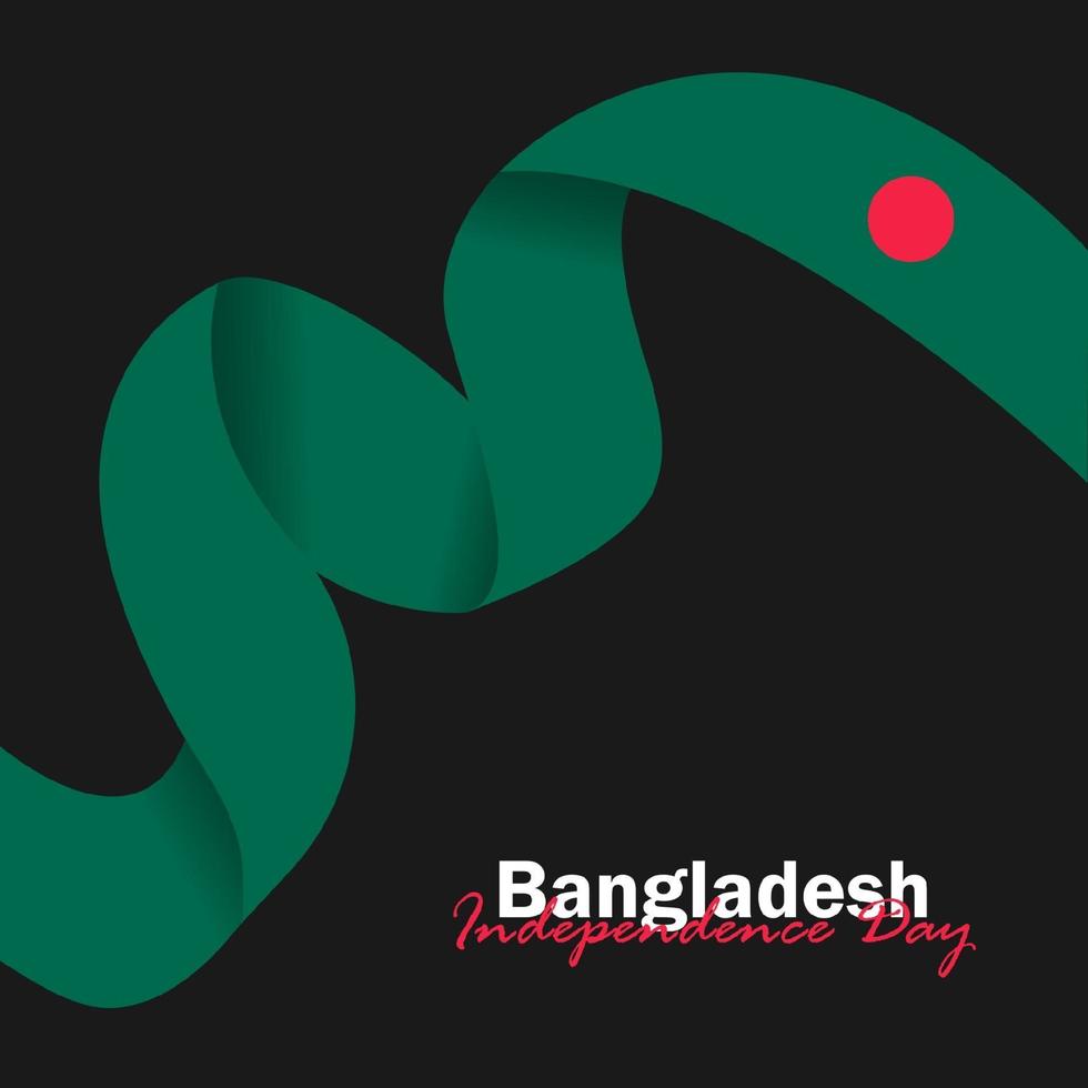 vettore del giorno dell'indipendenza con bandiere del bangladesh.