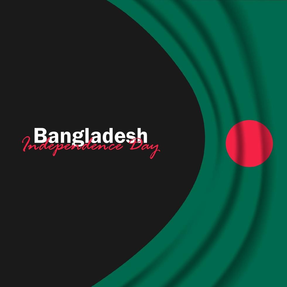 vettore del giorno dell'indipendenza con bandiere del bangladesh.