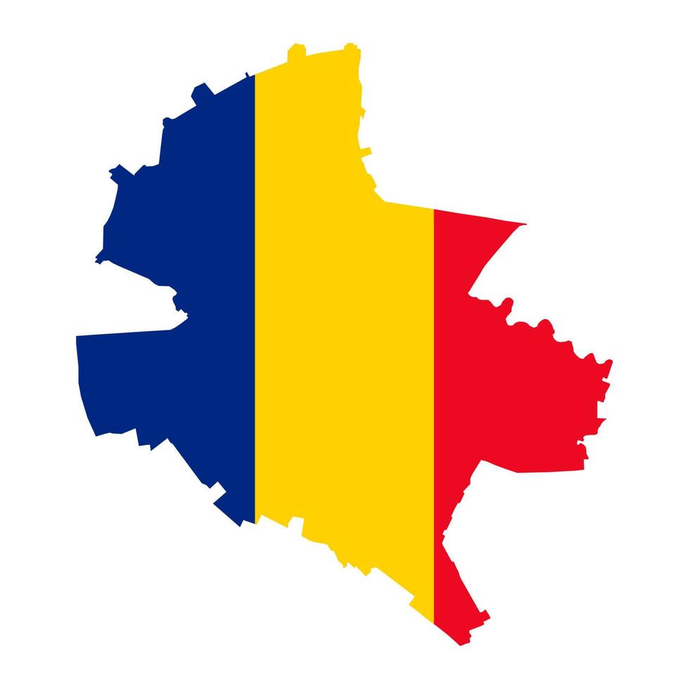 bucarest sviluppo regione carta geografica, regione di Romania. vettore illustrazione.
