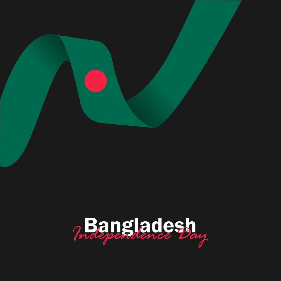 vettore del giorno dell'indipendenza con bandiere del bangladesh.