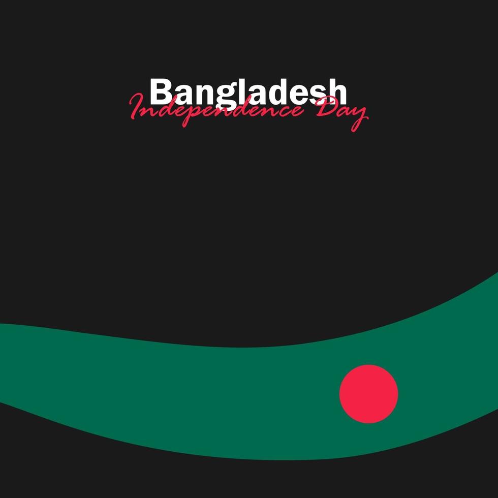 vettore del giorno dell'indipendenza con bandiere del bangladesh.