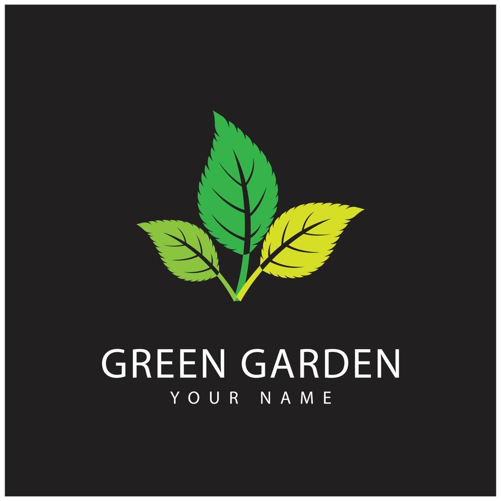 verde giardino logo vettore e simbolo