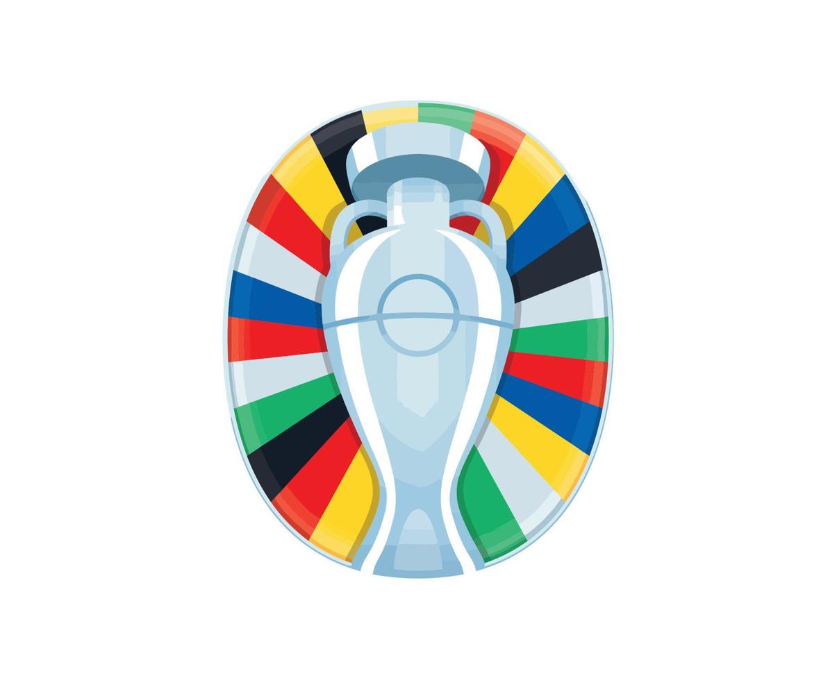 Euro 2024 Germania simbolo logo ufficiale europeo calcio finale design illustrazione vettore