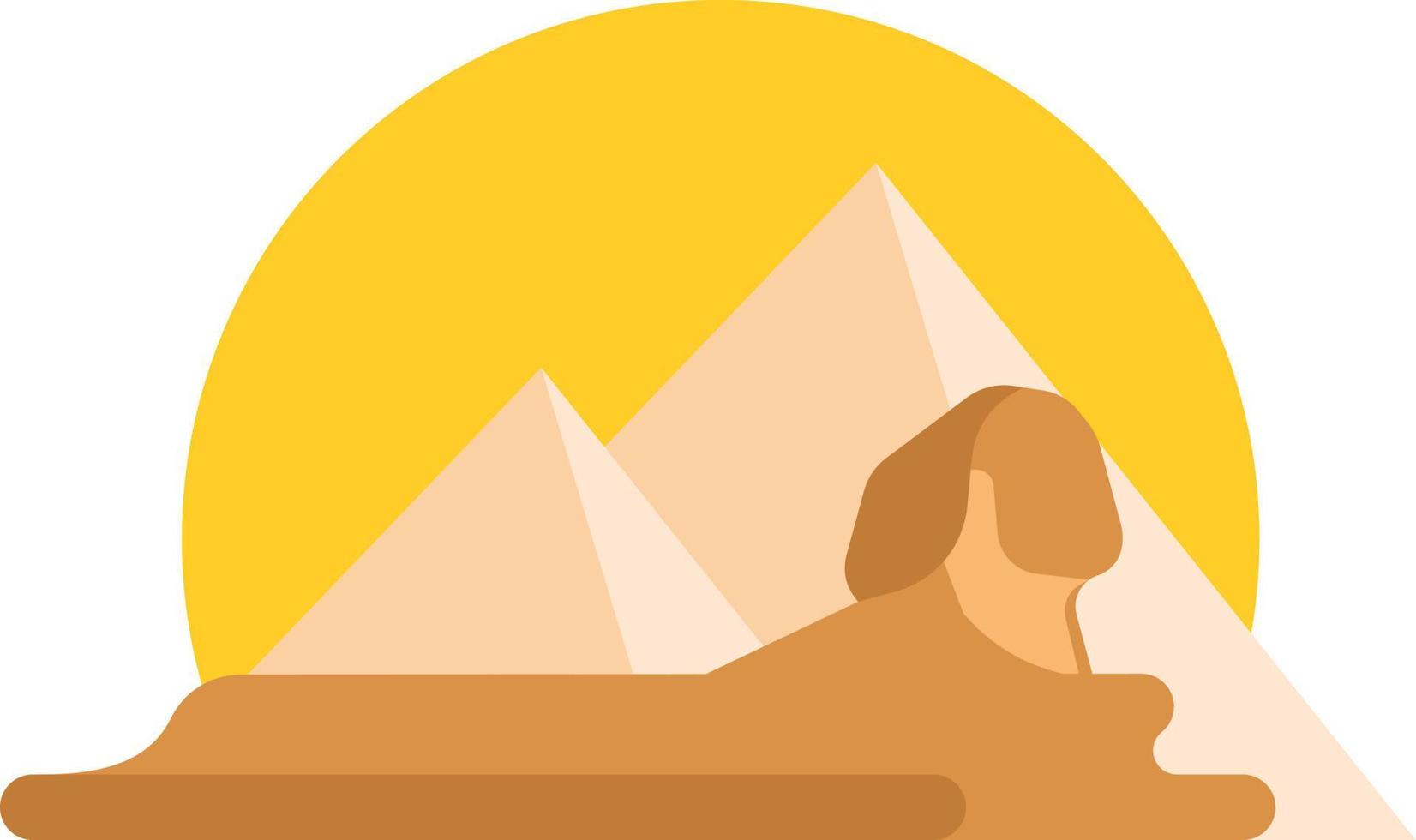 vettore illustrazione di egiziano piramidi e sfinge