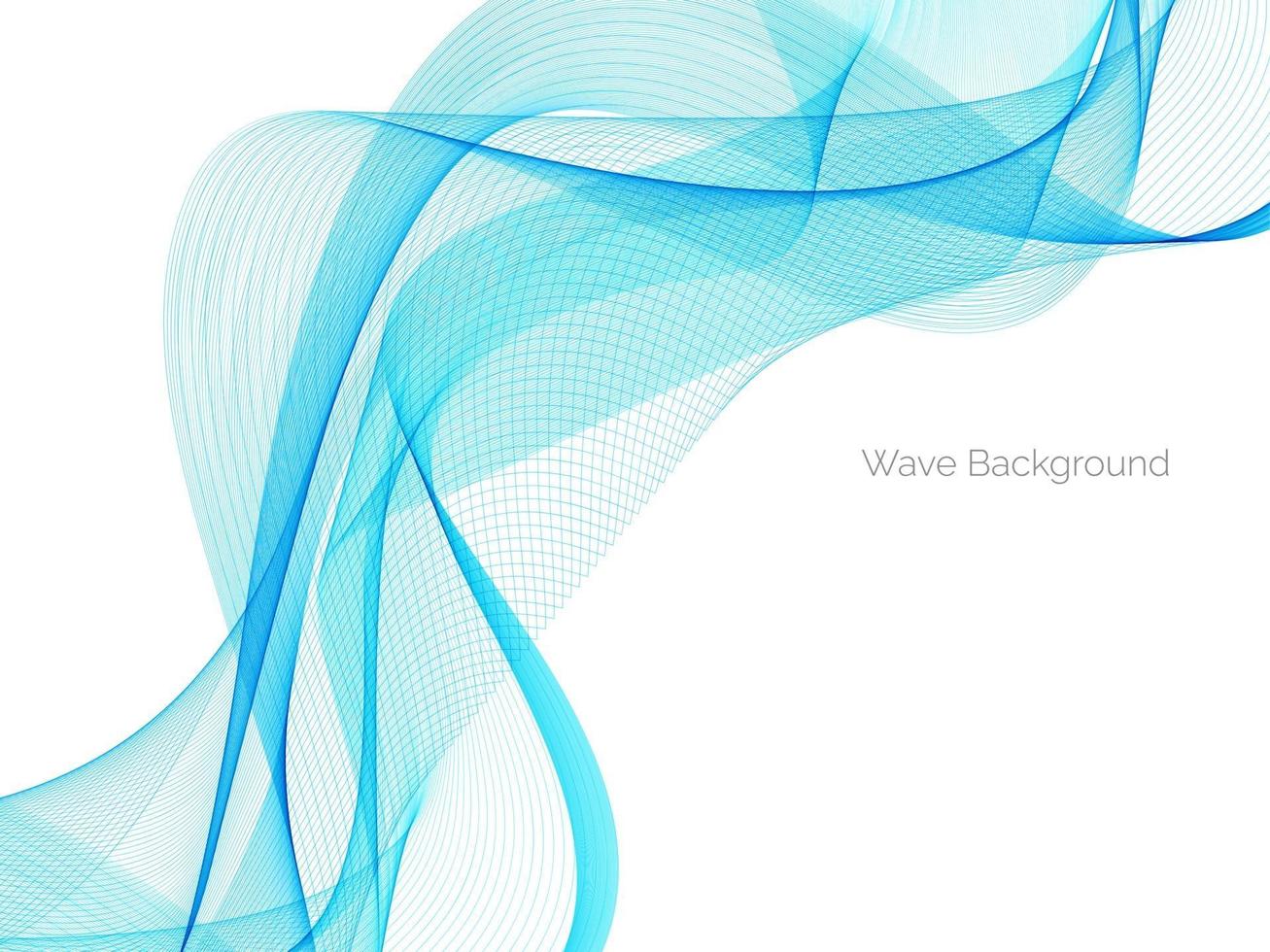 fondo decorativo di progettazione astratta dell'onda blu vettore