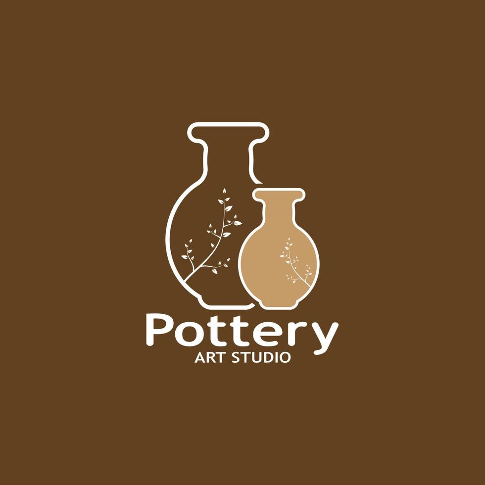 ceramica arte studio logo vettore modello illustrazione