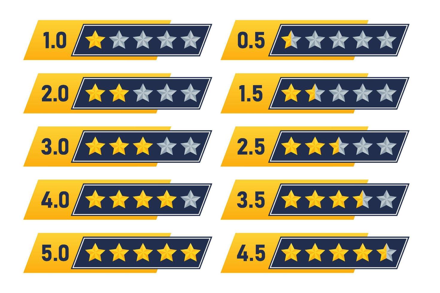 valutazione oro stelle revisione simbolo qualità servizio stella Vota i clienti risposta modello minimalista design vettore