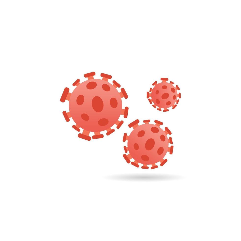 icona del virus. stile piatto e design colorato, illustrazione vettoriale