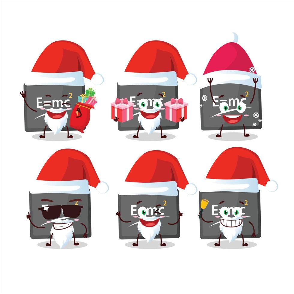 Santa Claus emoticon con fisica tavola cartone animato personaggio vettore