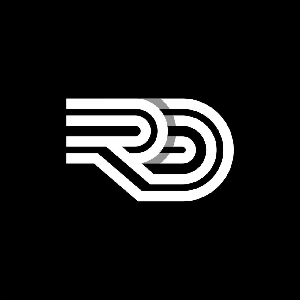 grassetto rd monogramma lettera logo. accattivante e iconico il branding vettore