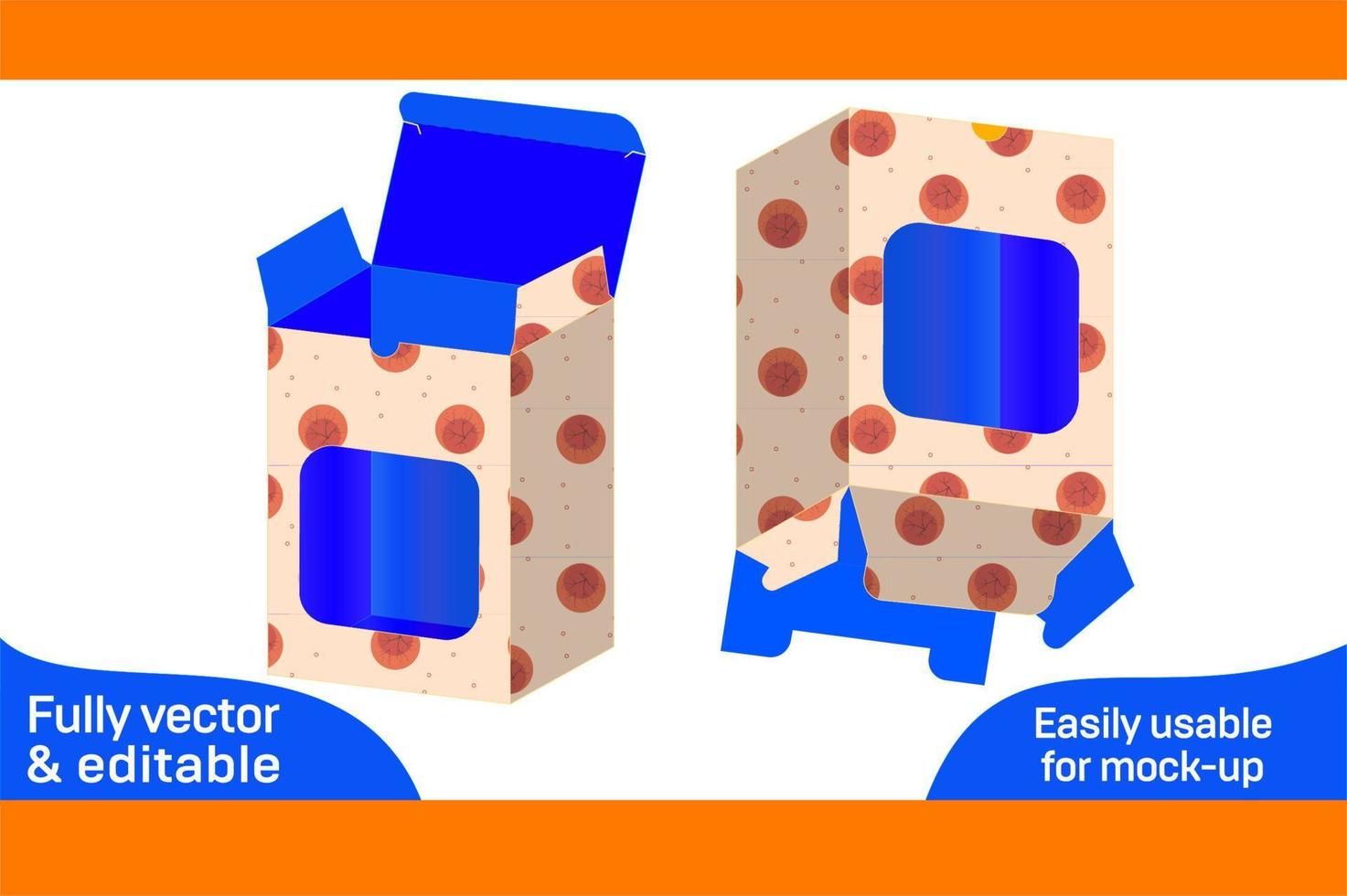 animale domestico ossequi scatola confezione Dieline modello e 3d vettore file colore variabile e modificabile 3d scatola