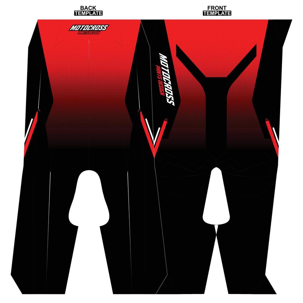 pronti per la stampa sublimazione motocross pantaloni design vettore