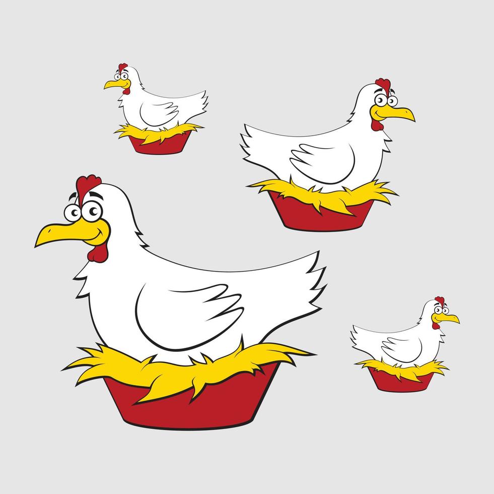 aluma pollo bianca illustrazione vettore