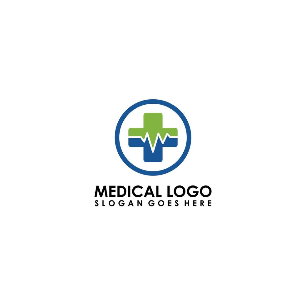 Salute cura medico logo design ispirazione vettore