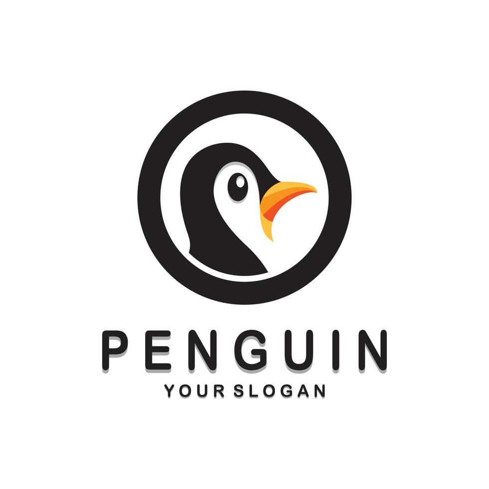 semplice pinguino logo design modello illustrazione. vettore