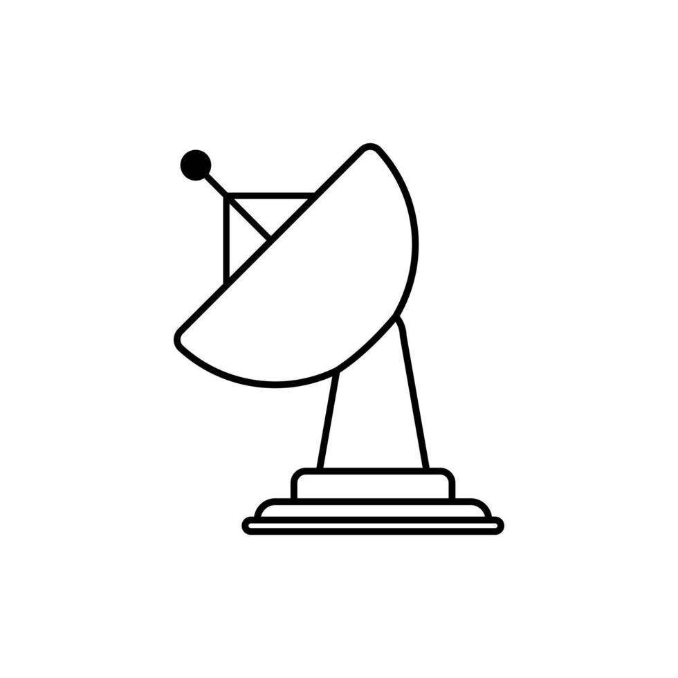 satellitare antenna icona vettore. connessione illustrazione cartello. segnale simbolo. telescopio logo. vettore