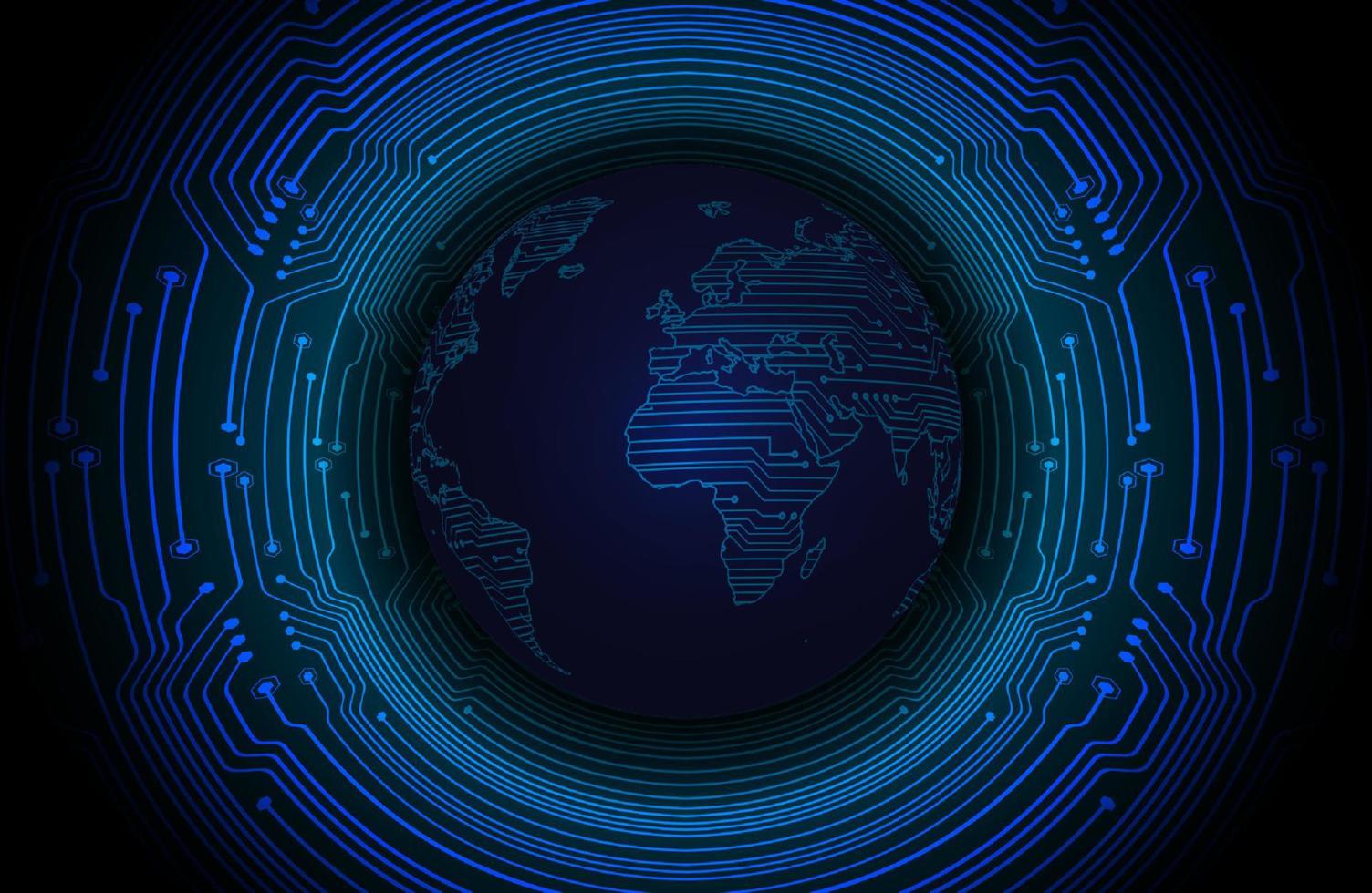 moderno olografico globo su tecnologia sfondo vettore