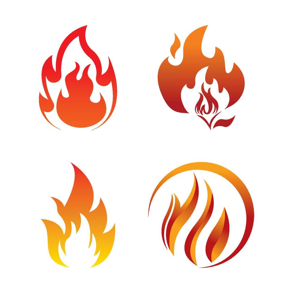 fuoco logo design illustrazione e fuoco simbolo vettore