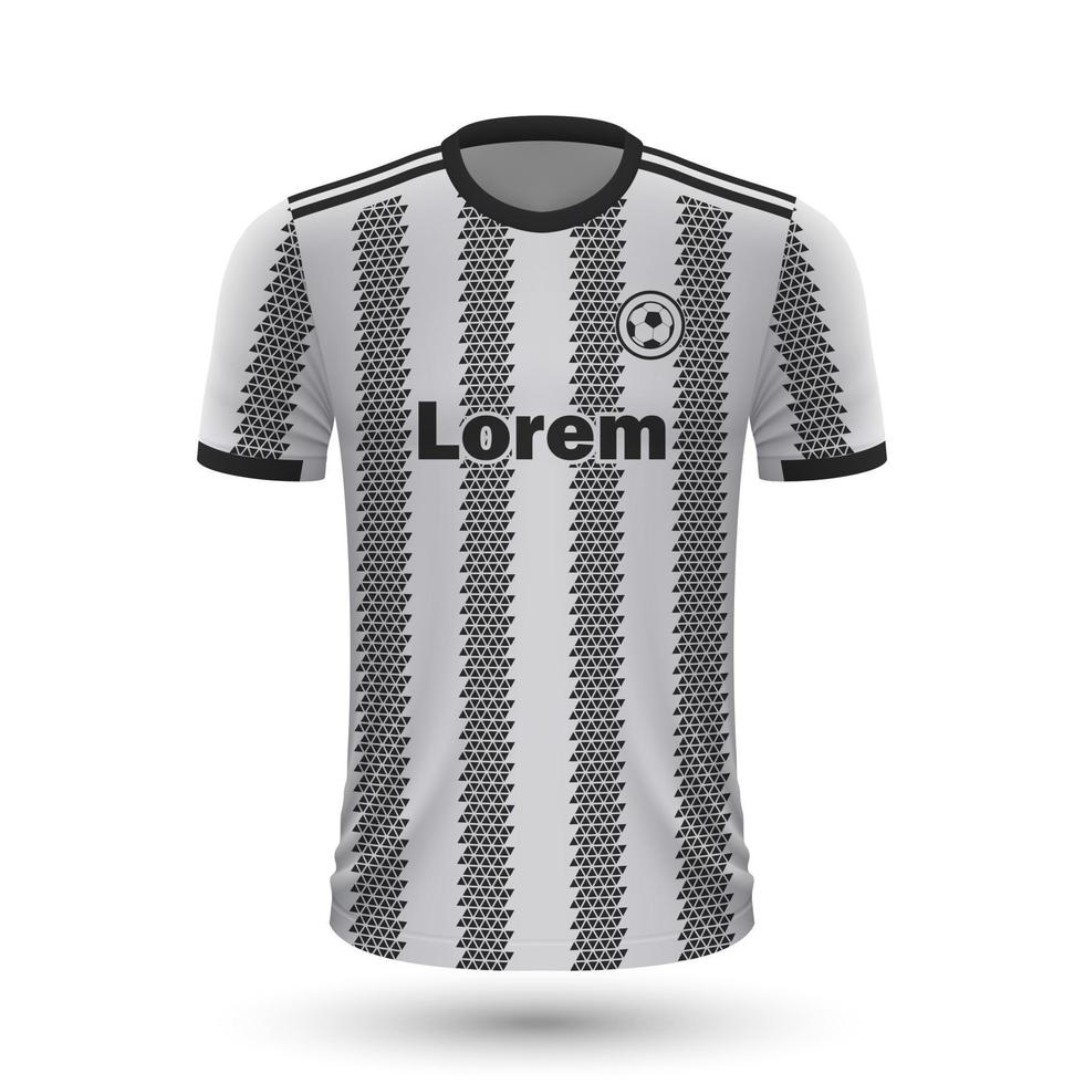 realistico calcio camicia Juventus vettore