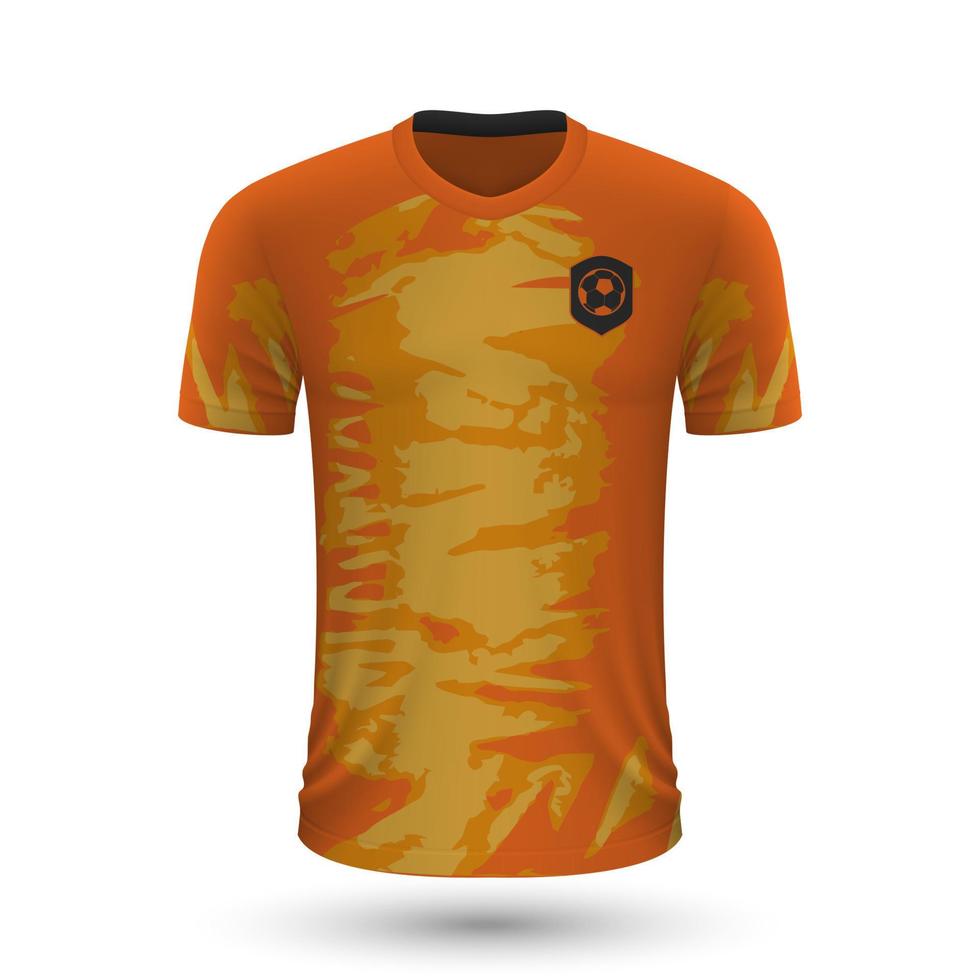 realistico calcio camicia di Olanda vettore