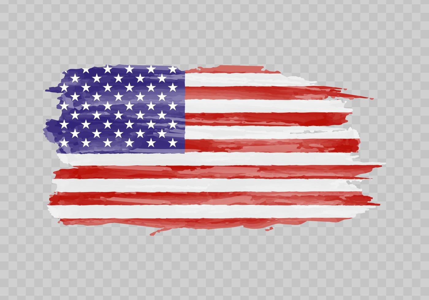 acquerello pittura bandiera di unito stati vettore