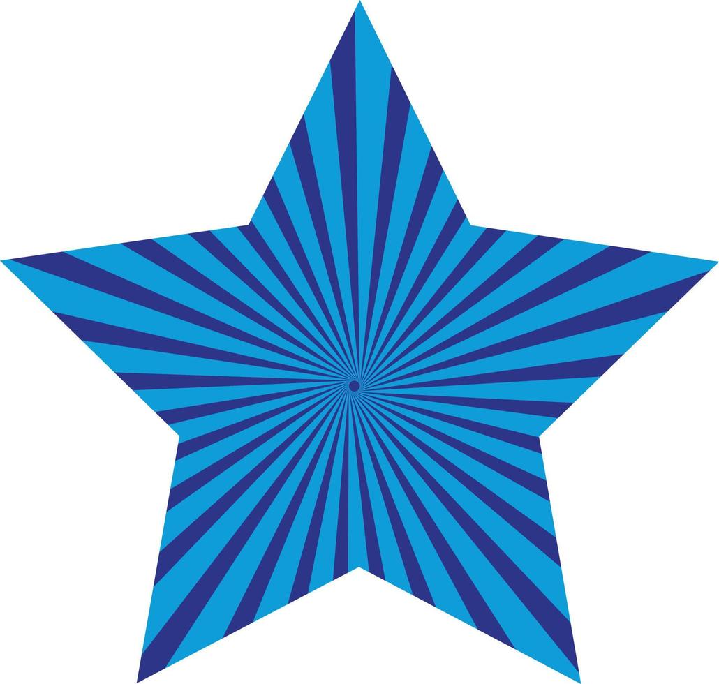 vettore Immagine di un' stella con blu raggi