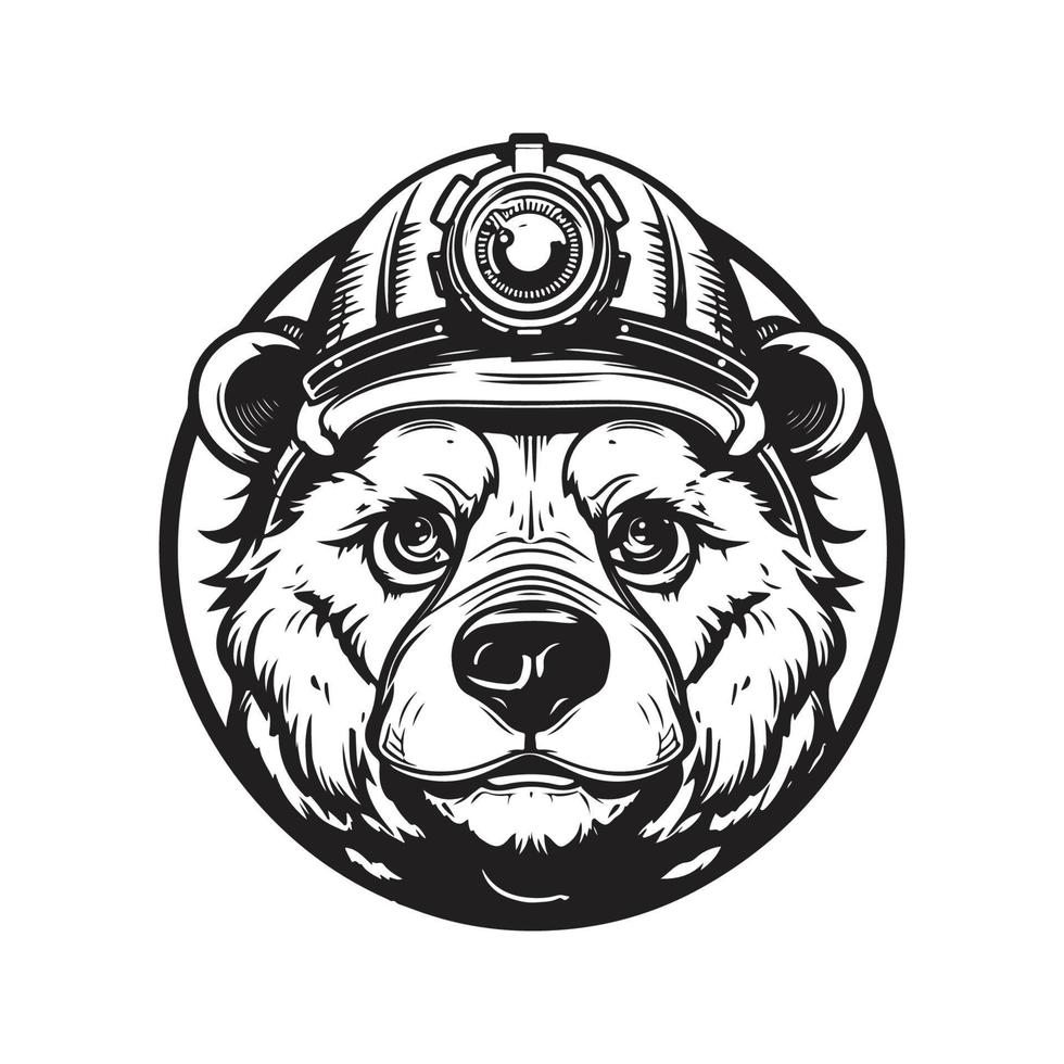 orso Zepplin, Vintage ▾ logo concetto nero e bianca colore, mano disegnato illustrazione vettore