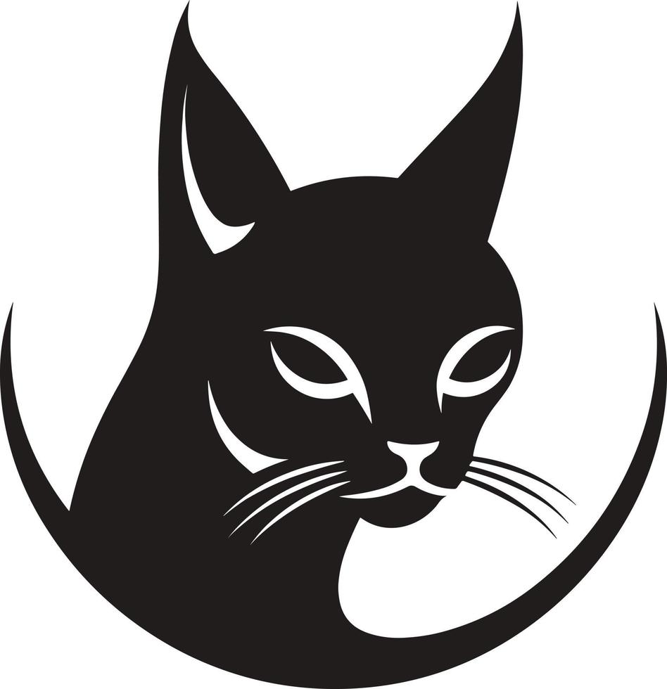 minimalista moderno gatto logo. difficile gatto icona. semplice gatto vettore icona.