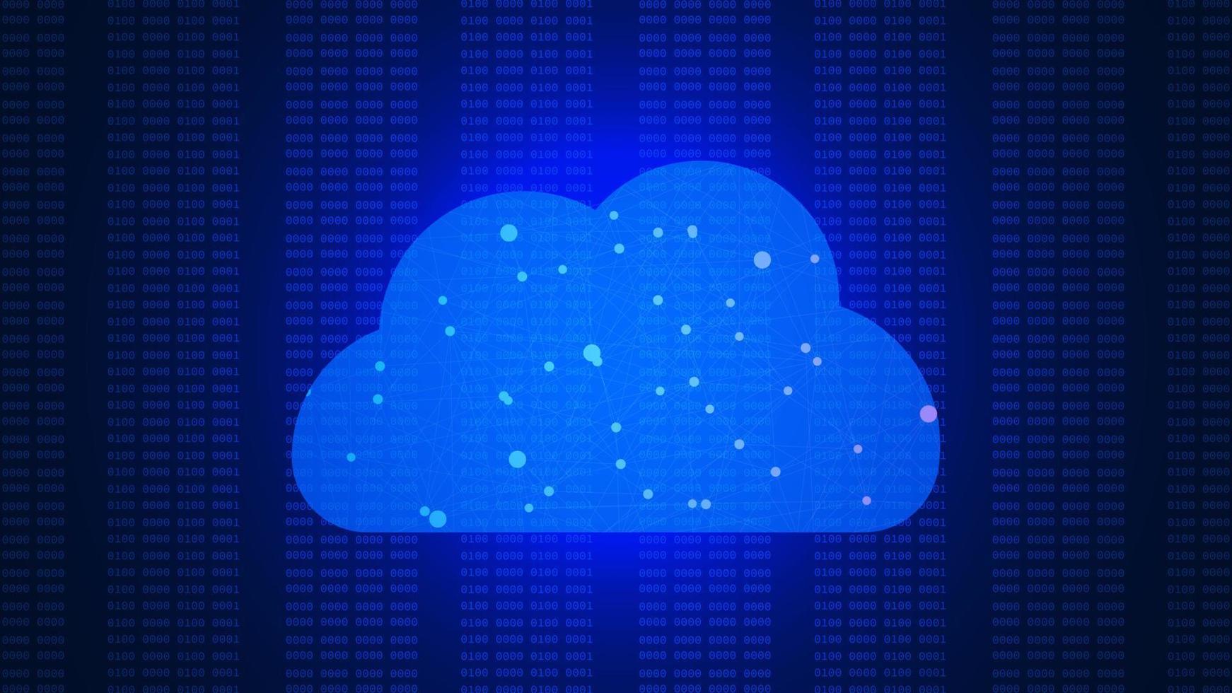 nube calcolo tecnologia o in linea Conservazione concetto. globale dati informazione scambio, server o ragnatela ospitando concetto sfondo. vettore illustrazione.