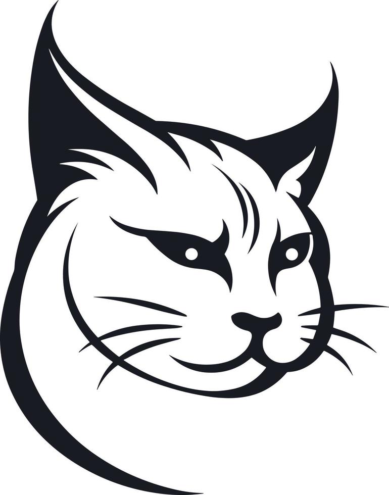 minimalista moderno gatto logo. difficile gatto icona. semplice gatto vettore icona.