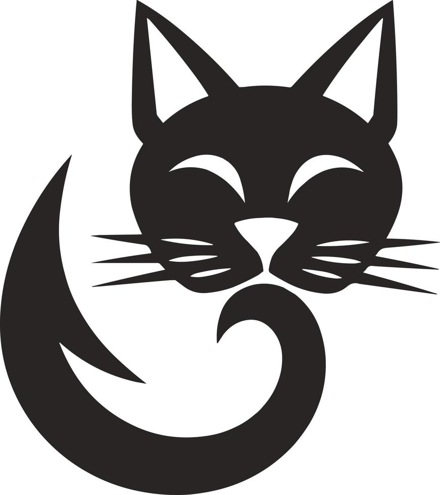 minimalista moderno gatto logo. difficile gatto icona. semplice gatto vettore icona.