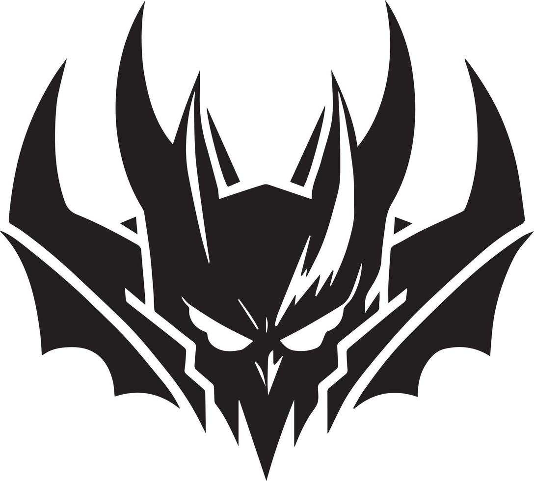 vettore gioco logo. arrabbiato pipistrello con cranio logo giocatori. Batman logo.
