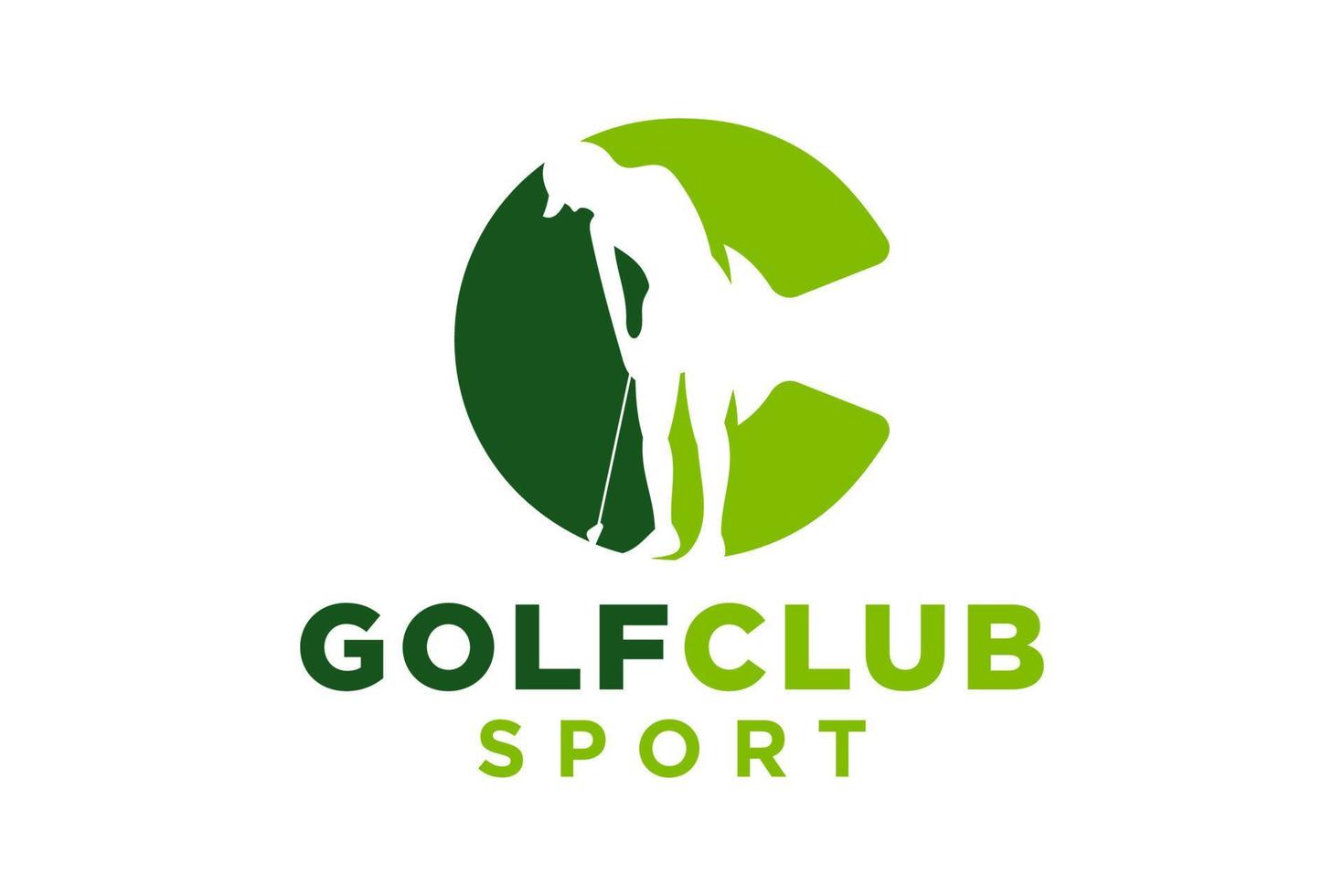 vettore iniziali lettera c con golf creativo geometrico moderno logo design.