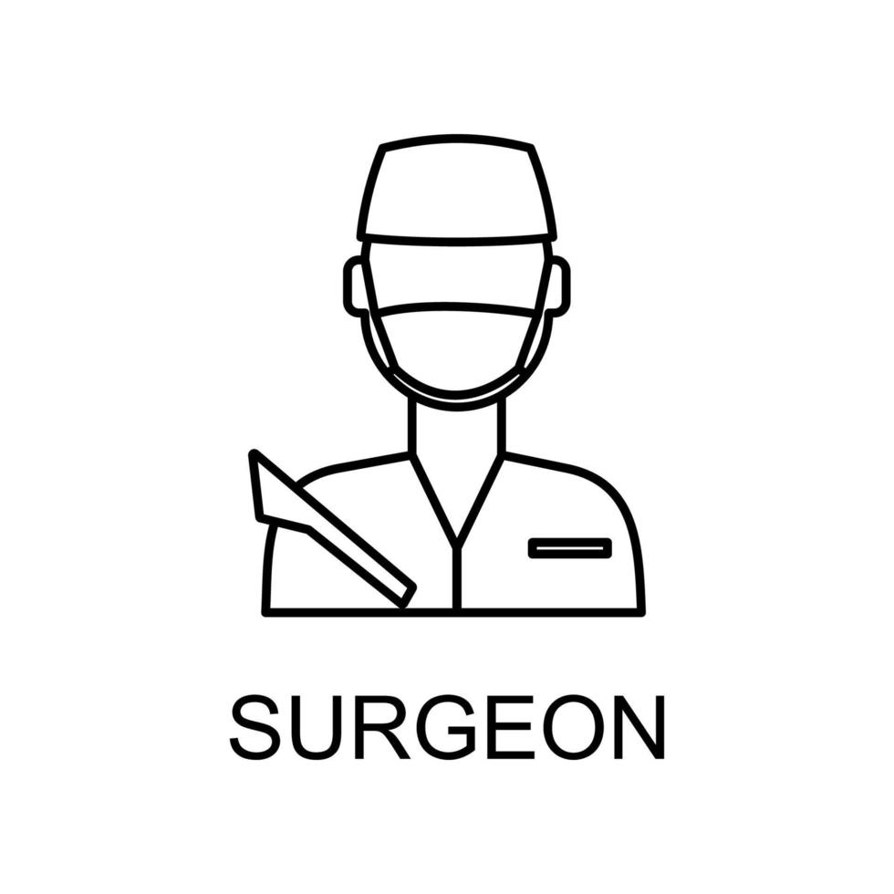 chirurgo linea vettore icona