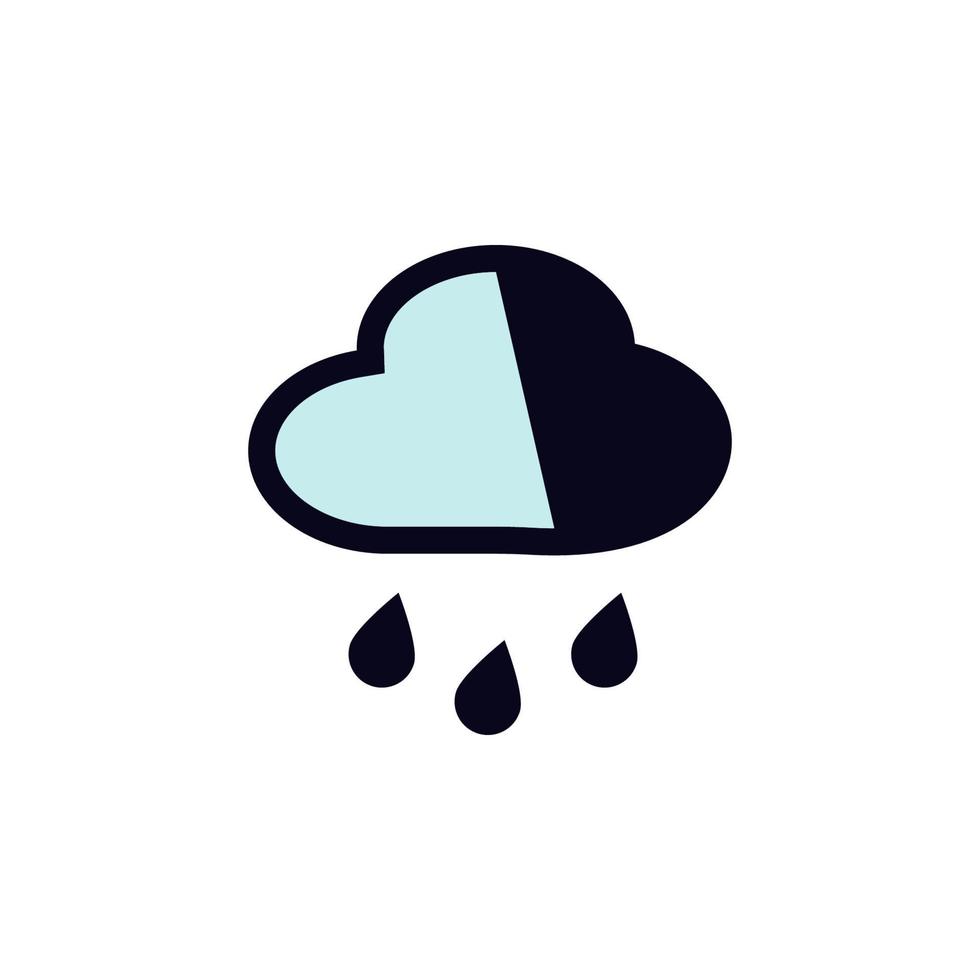 pioggia nube vettore icona