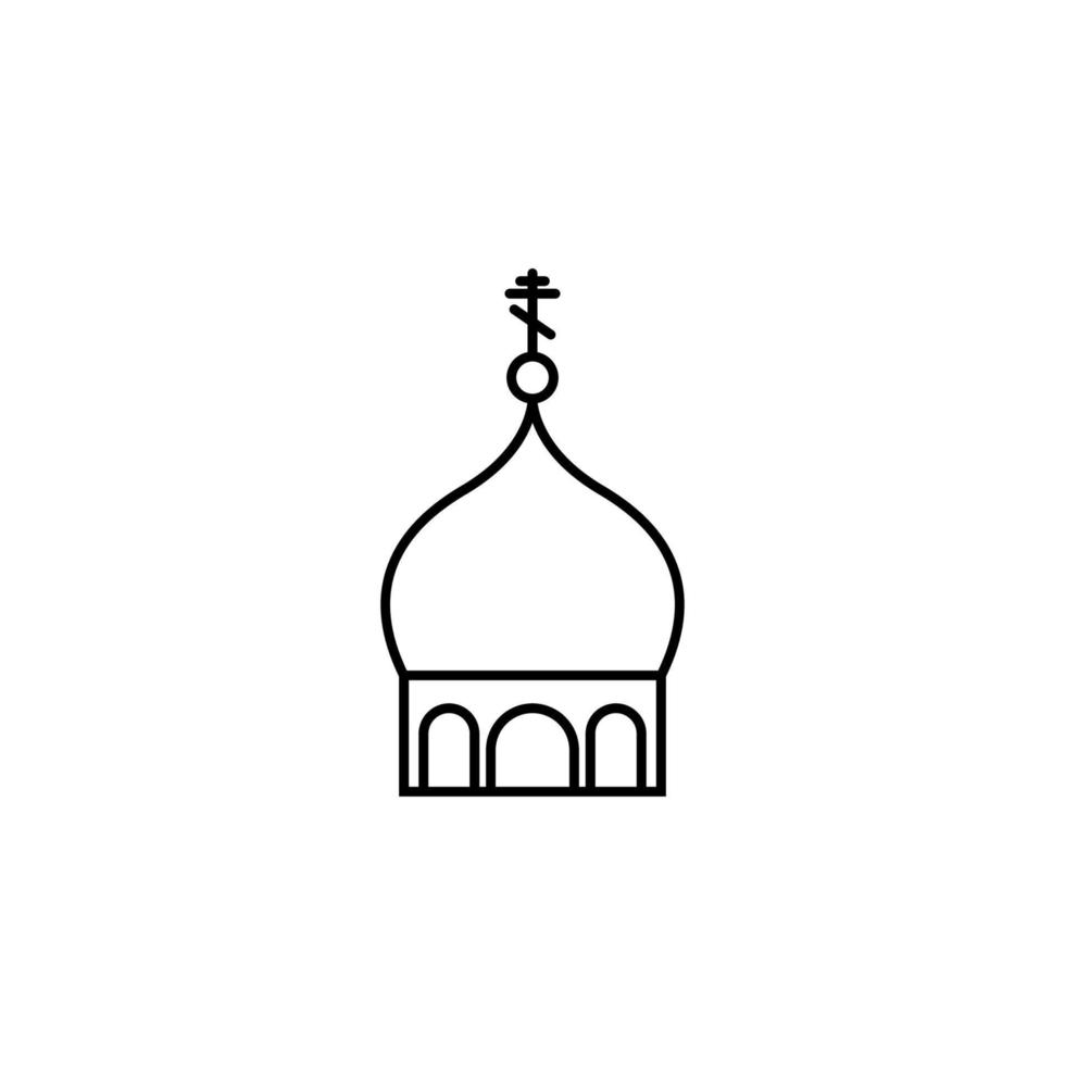 Chiesa cupola schema vettore icona