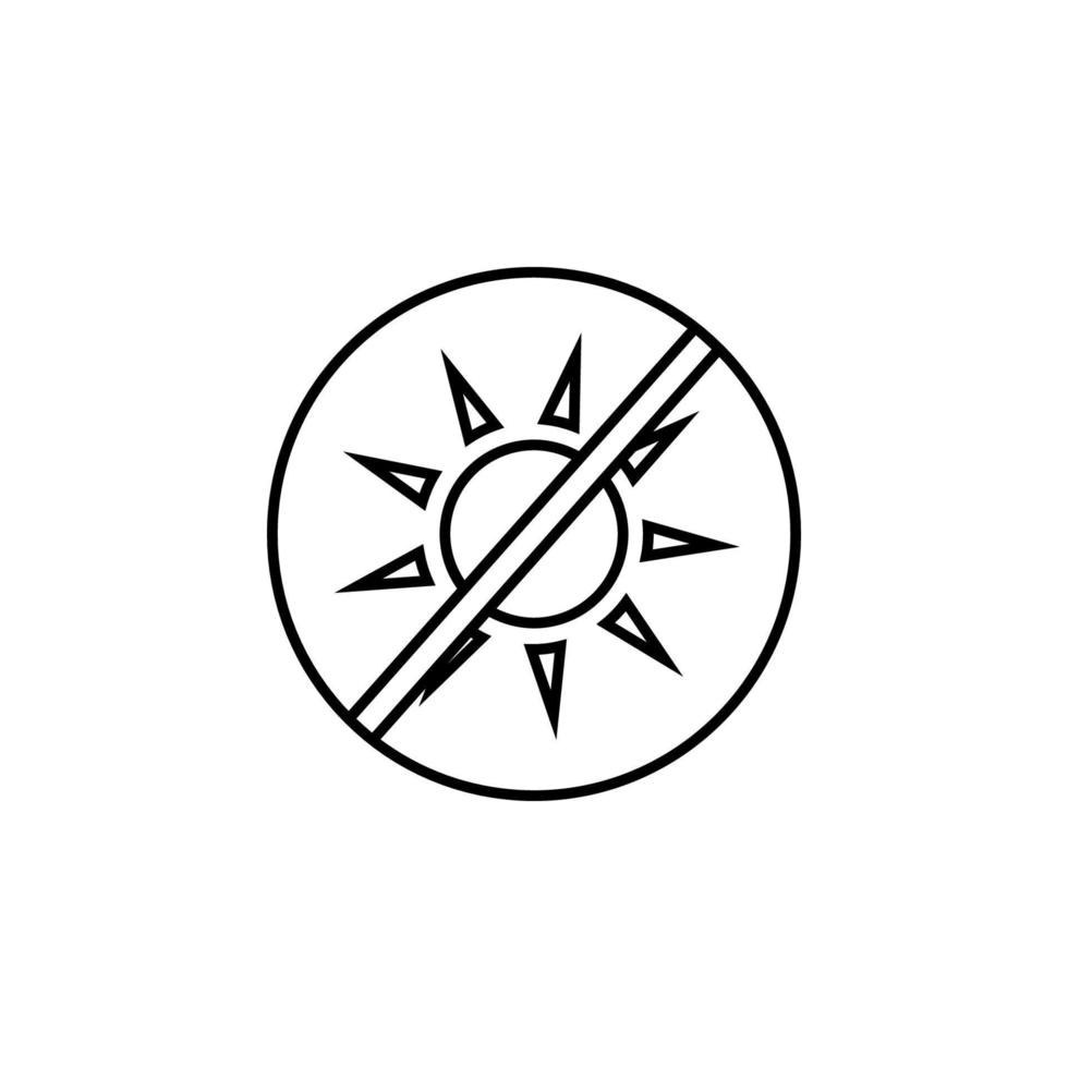 il raggi di il sole siamo proibito vettore icona