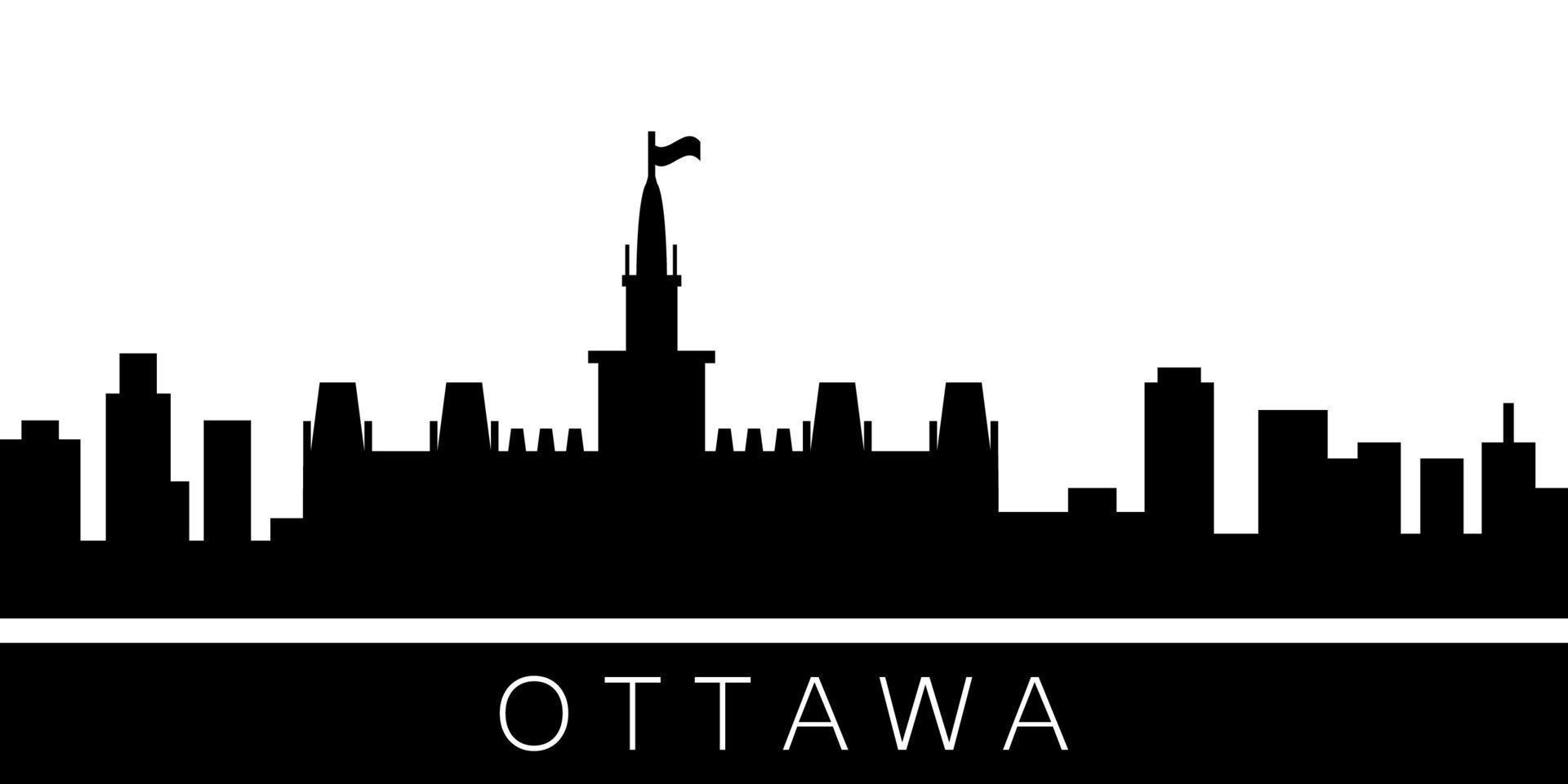 Ottawa dettagliato orizzonte vettore